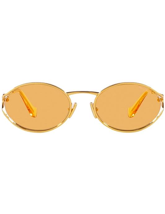 Miu Miu MU 52YS 5AK-10B Oval Shape Orange Gold