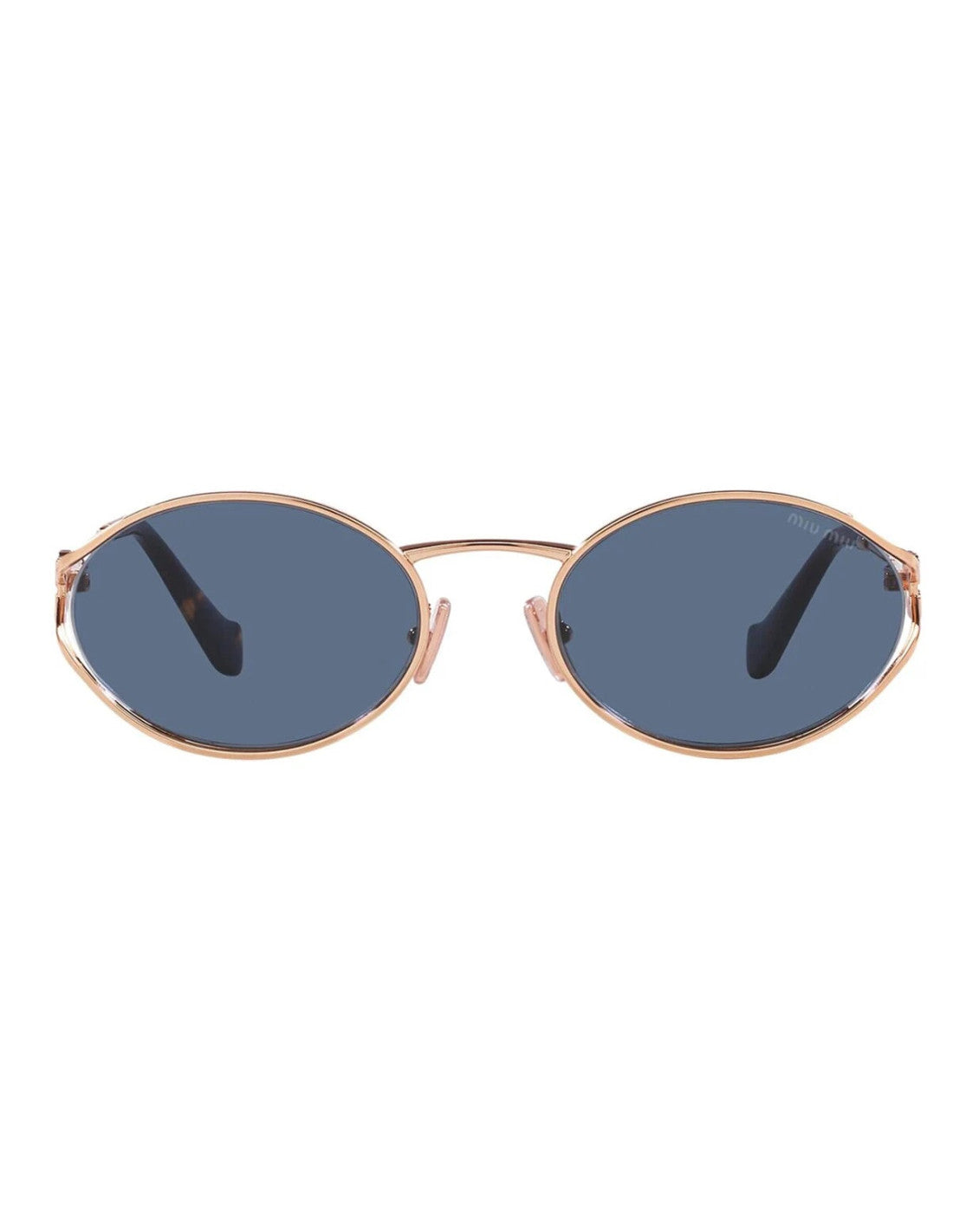 Miu Miu MU 52YS ZVF-1V1 Oval Shape Pink Gold Blue