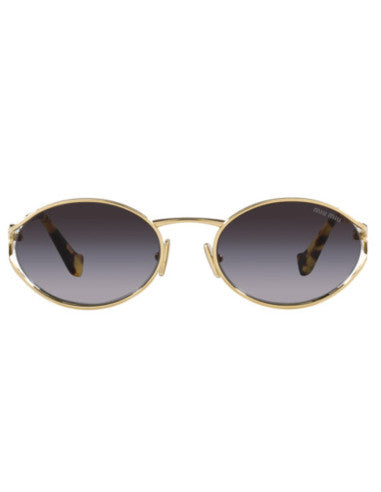 Miu Miu MU 52YS ZVN-5D1 Oval Shape Gray Gradient Gold