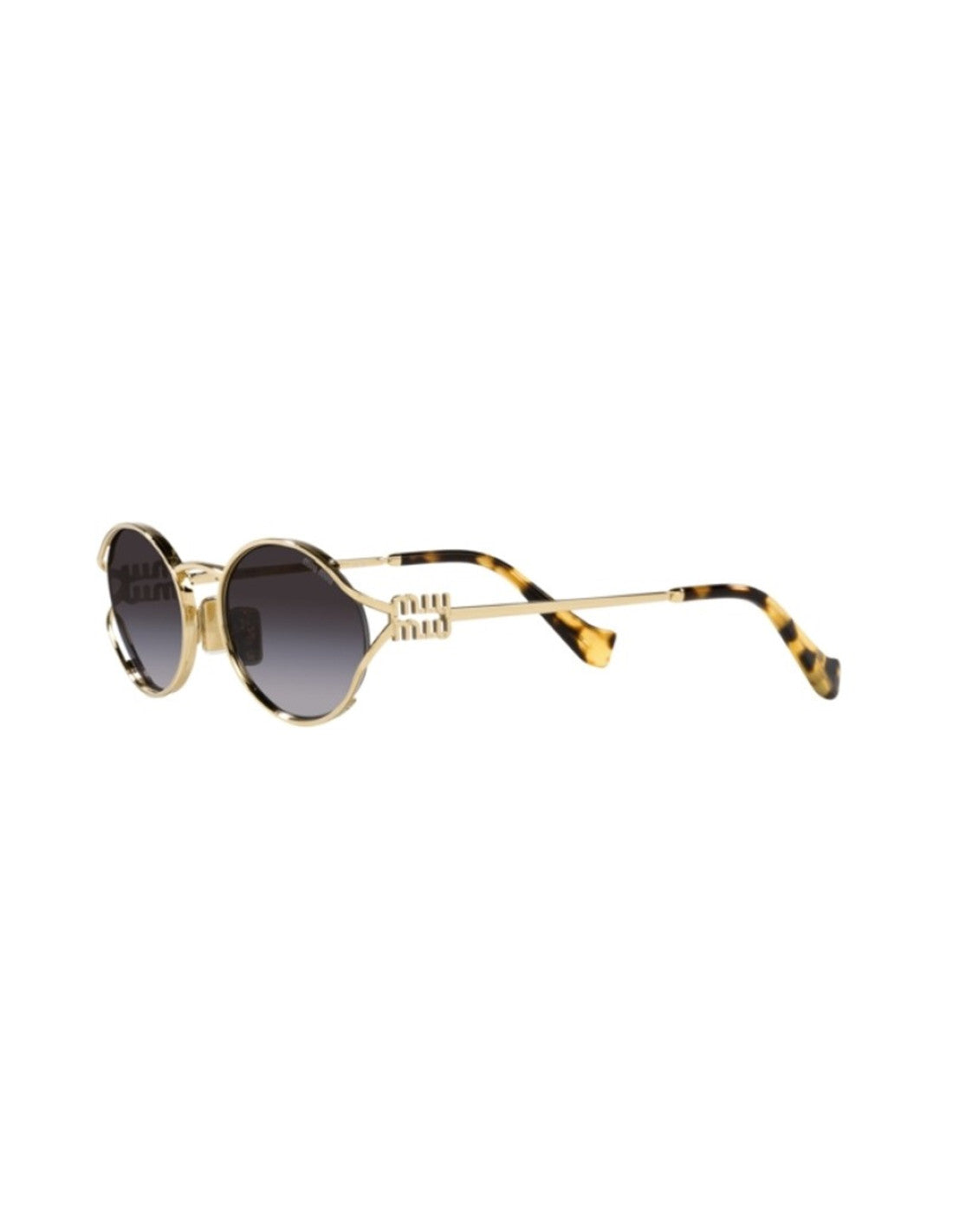 Miu Miu MU 52YS ZVN-5D1 Oval Shape Gray Gradient Gold