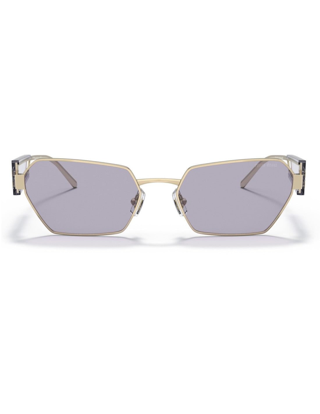 Miu Miu MU 53WS ZVN-05S Square Shape Pale Gold Violet