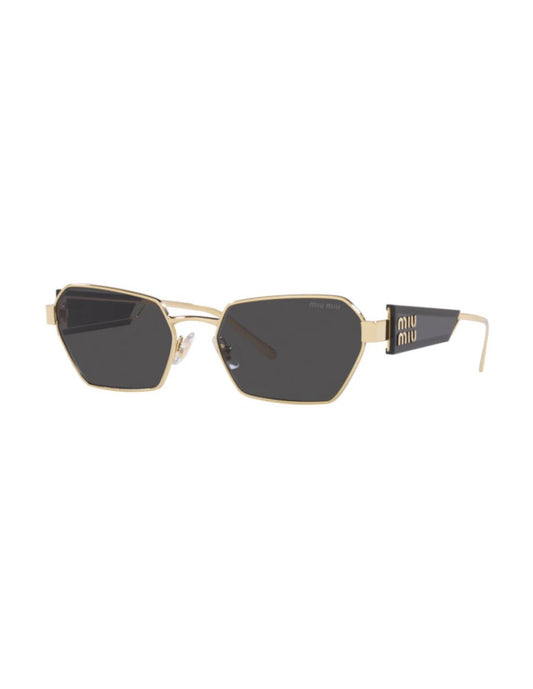 Miu Miu MU 53WS ZVN-5S0 Square Shape Gold Black