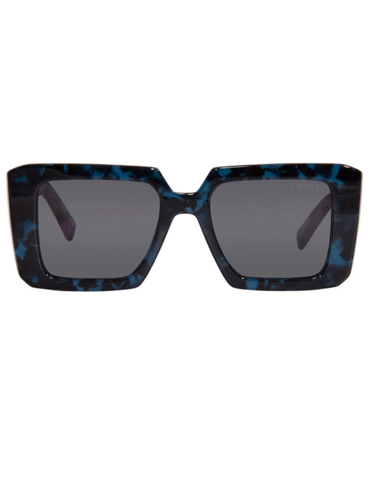 Prada SPR 23YS 06Z-5S0 Square Shape Teal Tortoise Dark