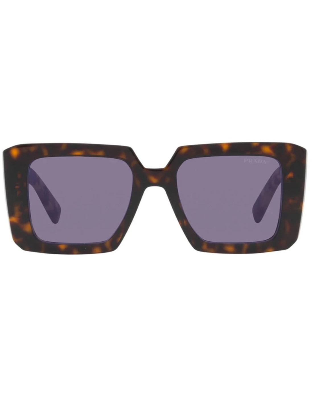 Prada SPR 23YS 2AU-05Q Square Shape Brown Havana Violet