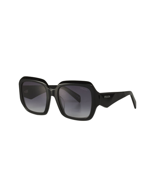 Prada SPR 28ZS 16K-09A Square Shape Black Silver