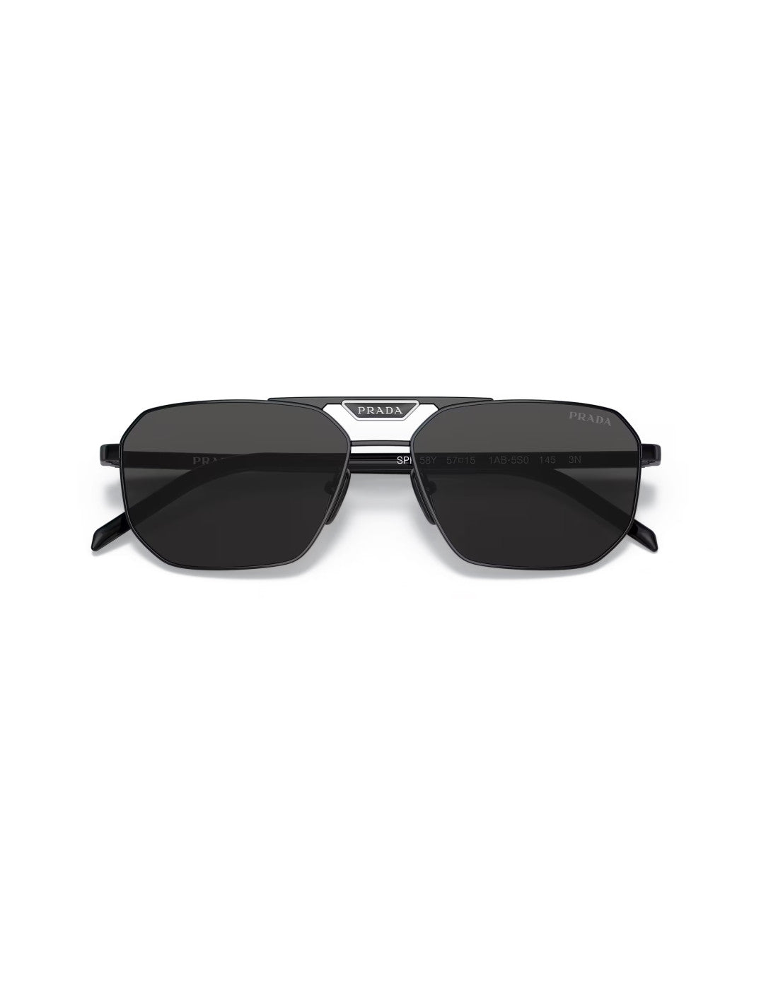 Prada SPR 58Y 1AB-5S0 Square Shape Black Gray