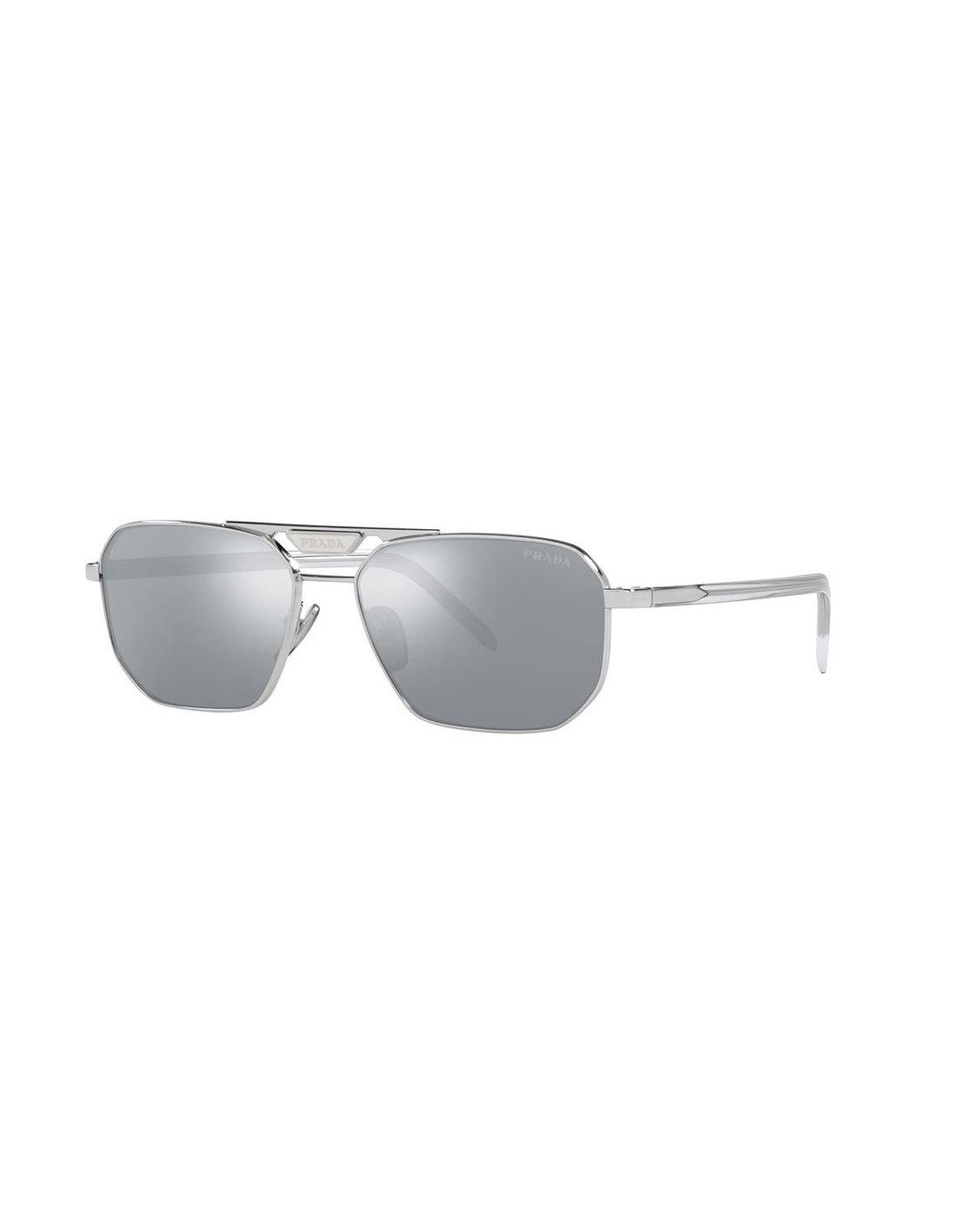 Prada SPR 58Y 1BC-02R Square Shape Silver Mirror