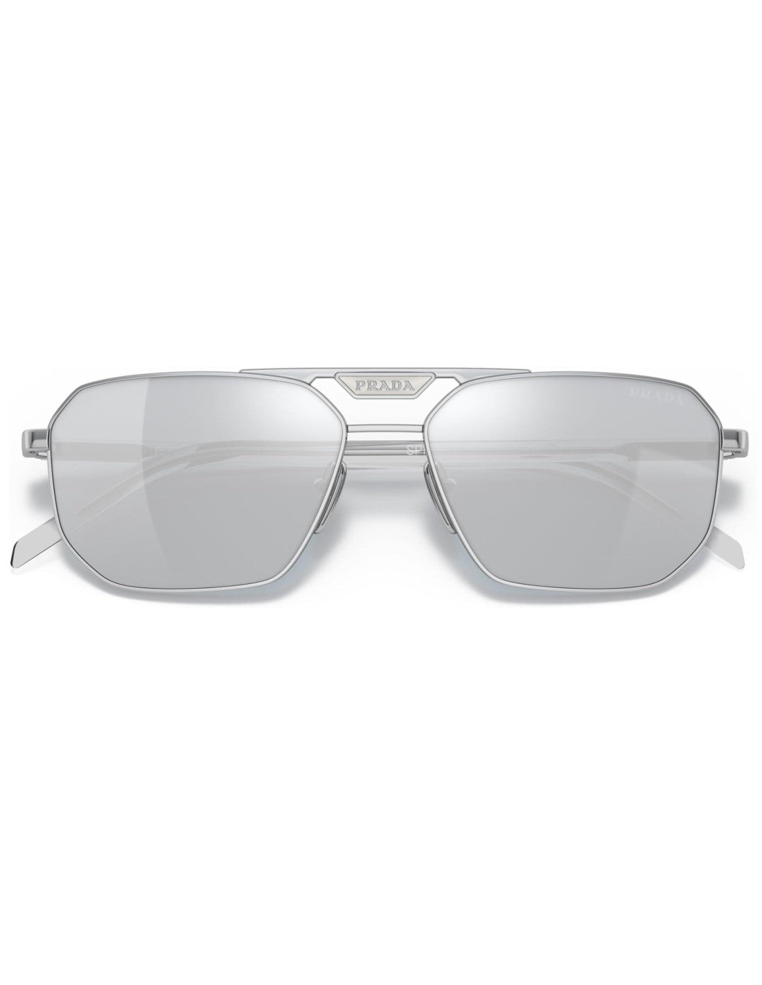 Prada SPR 58Y 1BC-02R Square Shape Silver Mirror