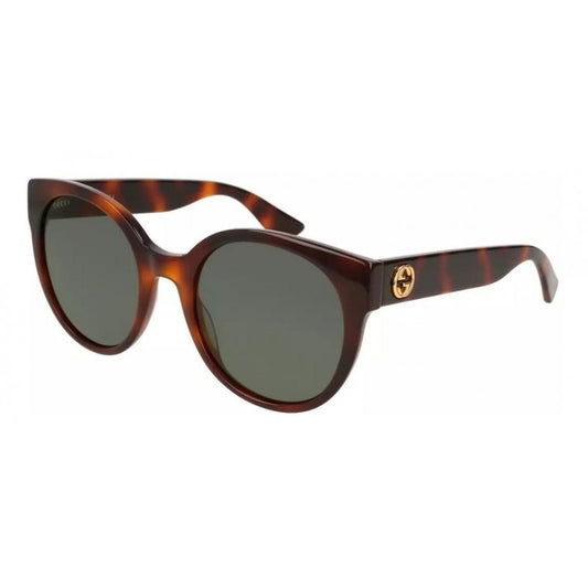 Gucci Gg0035s 011 Round Shape Cafe Carey Gris Original Acetato