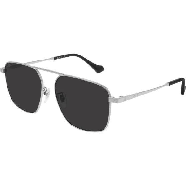 GG0743S 005 AVIATOR SQUARE METAL NEGRO PLATEADO