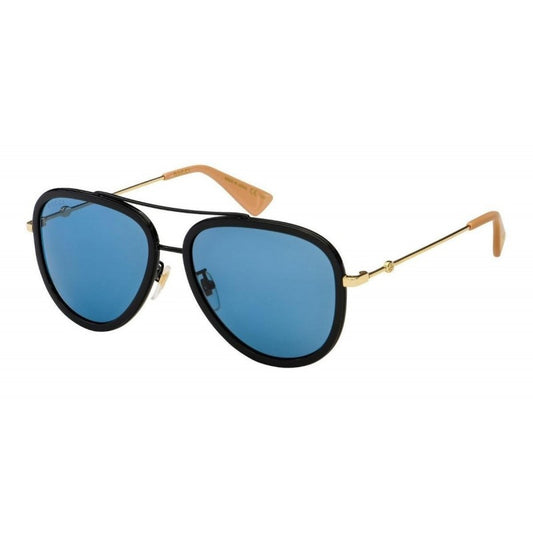 Gucci Gg0062s 017 Aviador Azul Transparente Negro Original