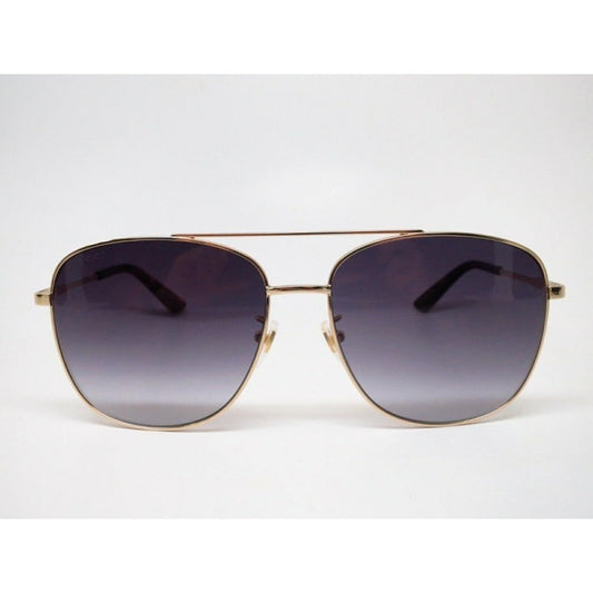 Gucci Gg0410sk 003 Aviator Gris Degradado Dorado Original