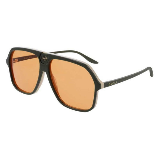 GG0734S 003 SQUARE AVIATOR BEIGE NARANJA TRANSPARENTE