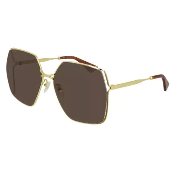 GUCCI GG0817S 002 GEOMETRIC SHAPE CAFE DORADO