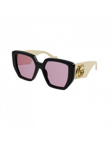 Gucci Gg0956S 002 Square Shape Beige Rosa