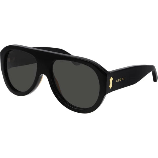 GG0668S 001 AVIATOR SQUARE ACETATO NEGRO GRIS