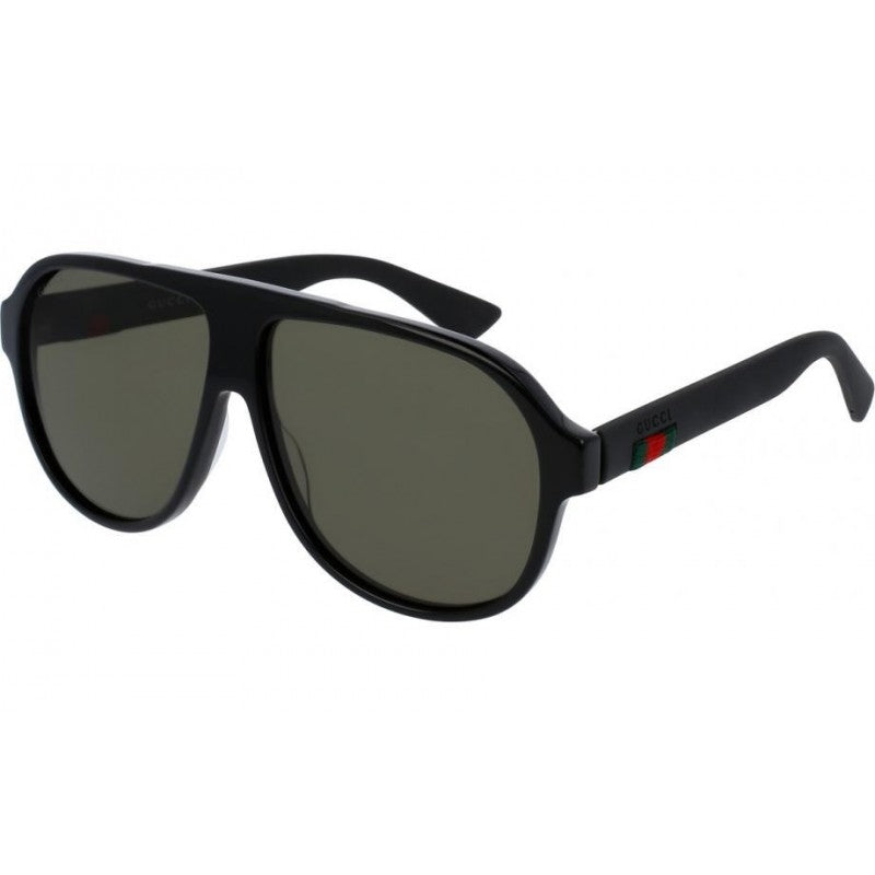 Gucci Gg0009S 001 Aviator Nylon Negro Mate Gris Original